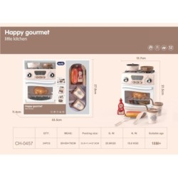 COCINA HAPPY GOURMET MARRON CON LUZ Y SONIDO 33,5 x 11,4 x 27,8 cm.