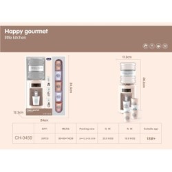 DISPENSADOR DE AGUA GOURMET MARRON,LUZ Y SONIDO 24 x 12,2 x 35,3 cm.