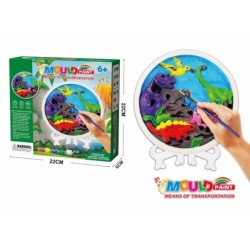 SET PINTURA MOLDE DINOSAURIOS 22 x 6 x 22 cm.