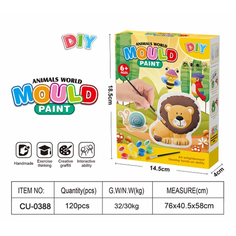 SET PINTURA MOLDE LION AND FRIENDS 18,5 x 14,5 x 4 cm. SET PINTURA MOLDE LION AND FRIENDS 18,5 x 14,5 x 4 cm.