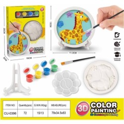 SET PINTURA MOLDE 3D JIRAFFE 13 x 11,3 cm.