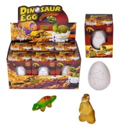 EXP.6 HUEVOS GIGANTES DINOSAUR CON ECLOSION Expositor: 28,5 x 17,5 x 29,5cm Unidad: 12 x 7