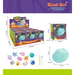 EXP.12 SET EXCAVACION SORPRESA EXTRATERRESTRES Exp. 18,7 x 28 x 31,5 cm. Unid. 8,5 x 5,5 x 8,5 cm