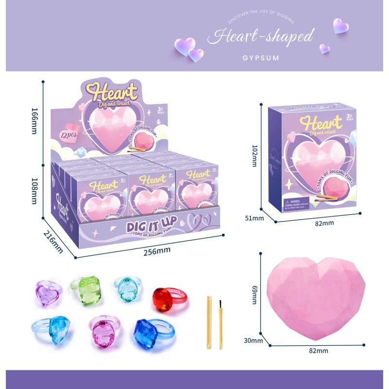 EXP.12 SET EXCAVACION SORPRESA HEART DIAMONDS Exp. 16,6 x 21,6 x 25,6 cm. Unid. 6,9 x 3 x 8,2 cm EXP.12 SET EXCAVACION SORPRESA HEART DIAMONDS Exp. 16,6 x 21,6 x 25,6 cm. Unid. 6,9 x 3 x 8,2 cm
