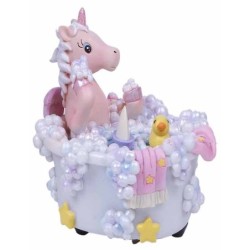 BOX MUSICAL UNICORN BAÑO 11 x 12 x 9 cm