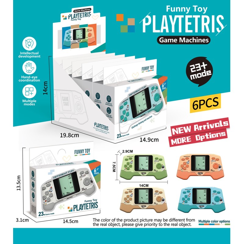 EXP.6 MAQUINAS MARCIANITOS PLAYTETRIS CLASICA Exp. 14 x 19,8 x 14,9 cm. Unid. 2,9 x 7,5 x 14 cm. EXP.6 MAQUINAS MARCIANITOS PLAYTETRIS CLASICA Exp. 14 x 19,8 x 14,9 cm. Unid. 2,9 x 7,5 x 14 cm.