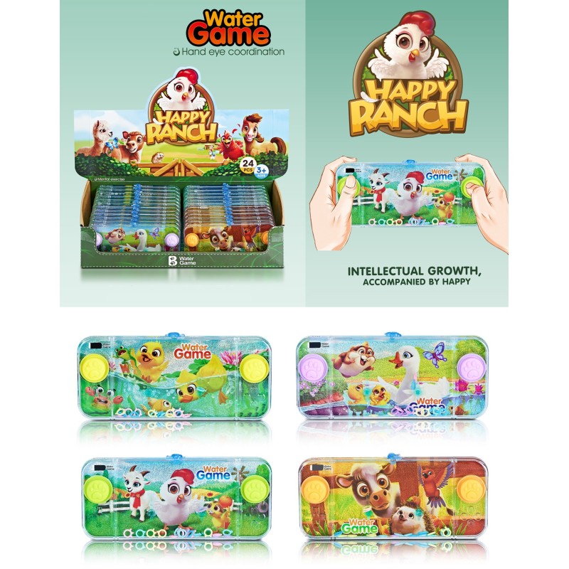 EXP.24 WATER GAME HAPPY RANCH,4 MODELOS Exp. 35 x 28 x 8 cm. Unid. 15,5 x 7 x 2 cm. EXP.24 WATER GAME HAPPY RANCH,4 MODELOS Exp. 35 x 28 x 8 cm. Unid. 15,5 x 7 x 2 cm.