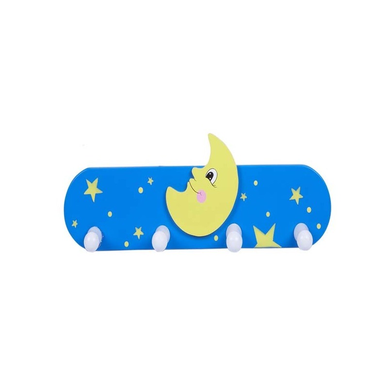 PERCHA MADERA INFANTIL PARED,COL.MOON 12 x 35 x 7 cm PERCHA MADERA INFANTIL PARED,COL.MOON 12 x 35 x 7 cm