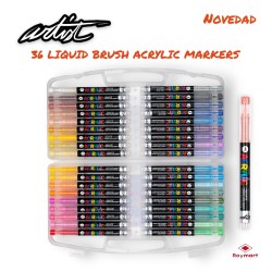 ESTUCHE MALETIN ACRILICOS REAL BRUSH ,36 COLORES 30 x 15,5 x 3 cm ESTUCHE MALETIN ACRILICOS REAL BRUSH ,36 COLORES 30 x 15,5 x 3 cm