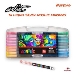 ESTUCHE MALETIN ACRILICOS REAL BRUSH ,36 COLORES 30 x 15,5 x 3 cm ESTUCHE MALETIN ACRILICOS REAL BRUSH ,36 COLORES 30 x 15,5 x 3 cm