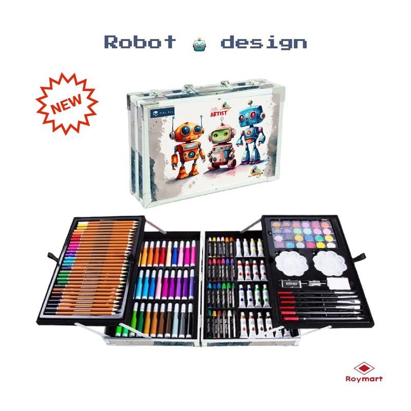 SET ART STUDIO ALUMINIO 145 PIEZAS ROBOTS 34,5 x 25 x 9 cm.