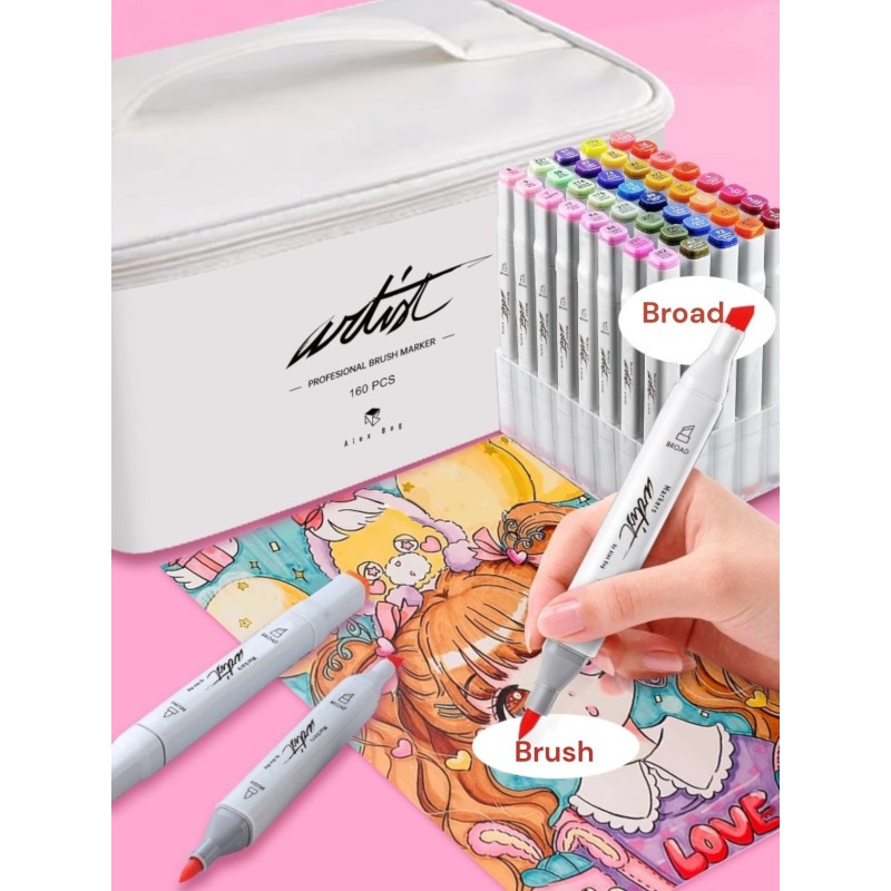 CANVAS LUXE PROFESSIONAL BRUSH MARKER 160 COLORES