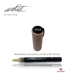 ESTUCHE 12 ROTUL.ACRILICO R248 BEIG PASTEL 15 cm.