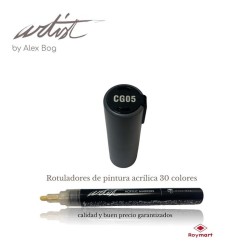 ESTUCHE 12 ROTUL.ACRILICO GC05 GRIS OSCURO 15 cm.