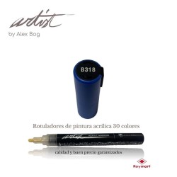 ESTUCHE 12 ROTUL.ACRILICO B318 AZUL MARINO 15 cm.