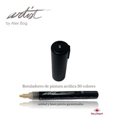 ESTUCHE 12 ROTUL.ACRILICO S NEGRO 15 cm.