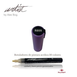 ESTUCHE 12 ROTUL.ACRILICO R809 LAVANDA 15 cm.