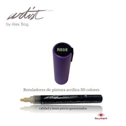 ESTUCHE 12 ROTUL.ACRILICO R808 VIOLETA 15 cm.