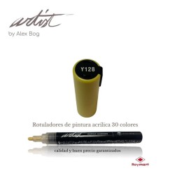 ESTUCHE 12 ROTUL.ACRILICO Y128 AMARILLO 15 cm.