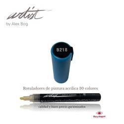 ESTUCHE 12 ROTUL.ACRILICO B218 AZUL CLARO 15 cm.