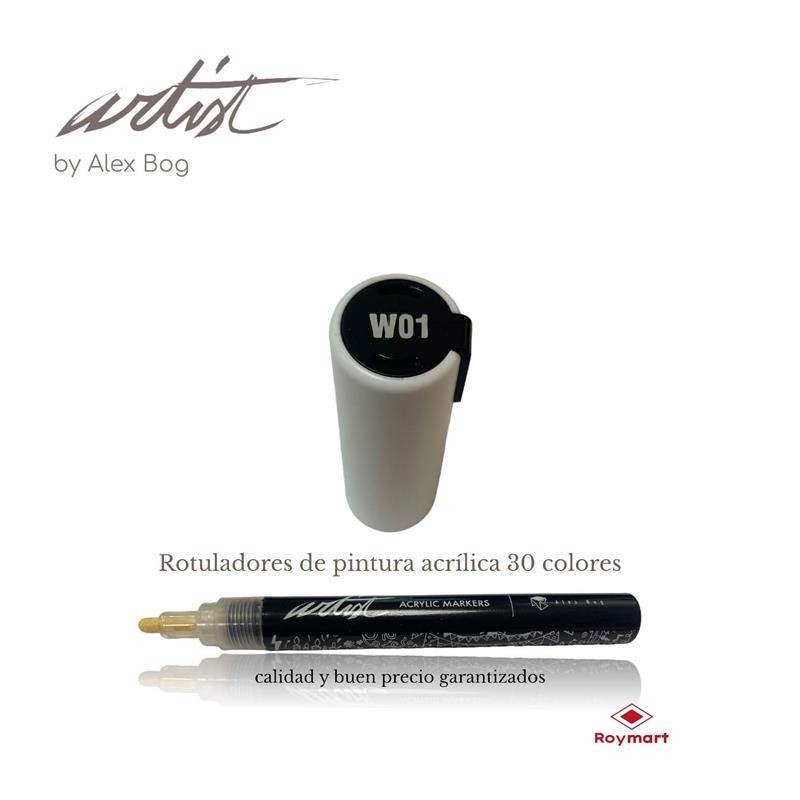 ESTUCHE 12 ROTUL.ACRILICO W01 BLANCO 15 cm. ESTUCHE 12 ROTUL.ACRILICO W01 BLANCO 15 cm.