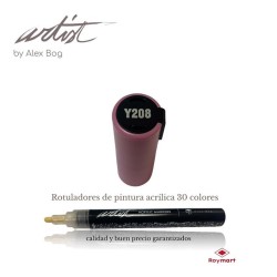 ESTUCHE 12 ROTUL.ACRILICO Y208 ROSA PASTEL 15 cm.