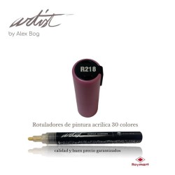 ESTUCHE 12 ROTUL.ACRILICO R218 ROSA CHICLE 15 cm.