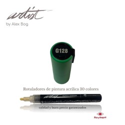 ESTUCHE 12 ROTUL.ACRILICO G128 VERDE 15 cm.