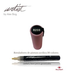 ESTUCHE 12 ROTUL.ACRILICO R208 ROSA CHICLE 15 cm.