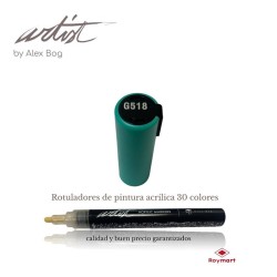 ESTUCHE 12 ROTUL.ACRILICO G518 VERDE MINT