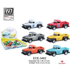EXP.12 COCHES PICK UP PULL BACK COLORES SURTIDOS Exp. 32 x 30 x 5 cm. Unidad 10,5 x 4,2 x4,6 cm.