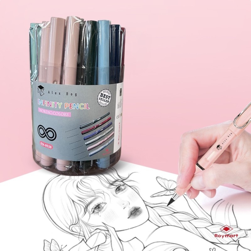 BOTE PVC 30 LAPICES INFINITOS COLORES NORDIC 13,4 x 6,5, x 1 cm. BOTE PVC 30 LAPICES INFINITOS COLORES NORDIC 13,4 x 6,5, x 1 cm.