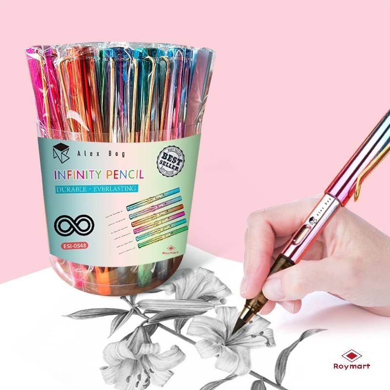 BOTE PVC 30 LAPICES INFINITOS 6 COL.TORNASOL 13,4 x 6,5, x 1 cm. BOTE PVC 30 LAPICES INFINITOS 6 COL.TORNASOL 13,4 x 6,5, x 1 cm.