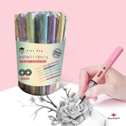 BOTE PVC 30 LAPICES INFINITOS 6COL GRADIENT PASTEL 13,4 x 6,5, x 1 cm.