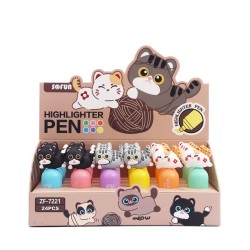 EXP.24 MARCADORES CATS ,6 COLORES