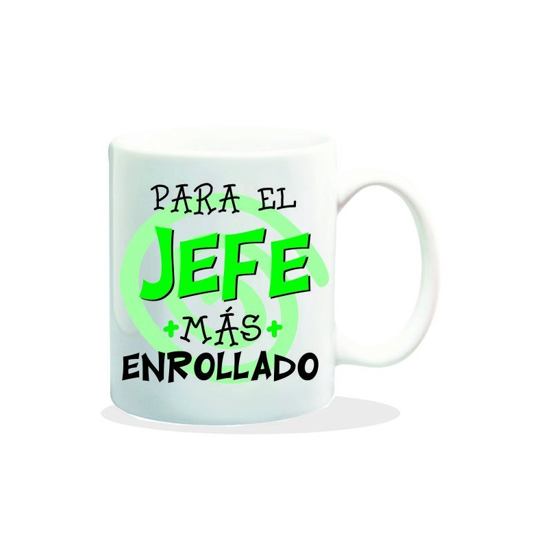 MUG CON MENSAJE PARA EL JEFE MAS ENROLLADO 8 x 8 x 9,5 cm. MUG CON MENSAJE PARA EL JEFE MAS ENROLLADO 8 x 8 x 9,5 cm.