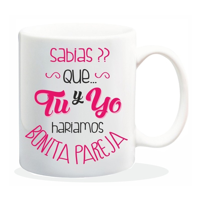 MUG ENAMORADOS SABIAS QUE TU Y YO..... 8 x 8 x 9,5 cm. MUG ENAMORADOS SABIAS QUE TU Y YO..... 8 x 8 x 9,5 cm.