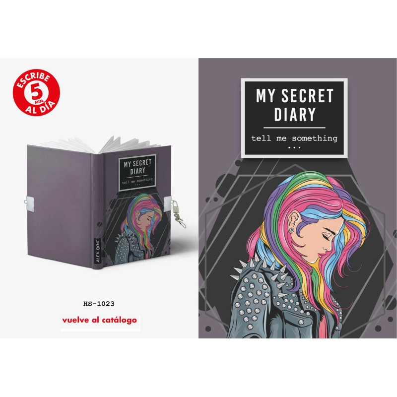 DIARIO TAMAÑO A5 CON CANDADO TELL ME SOMETHING 14 x 21,50 x 2 cm. DIARIO TAMAÑO A5 CON CANDADO TELL ME SOMETHING 14 x 21,50 x 2 cm.
