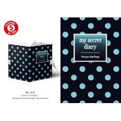 DIARIO A5 168H.C/CANDADO FOCUS DARLING 14 x 21,50 x 2 cm.