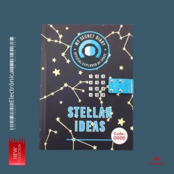 DIARIO CON CLAVE STELLAR IDEAS...GALAXY 15 x 20,50 x 3 cm.