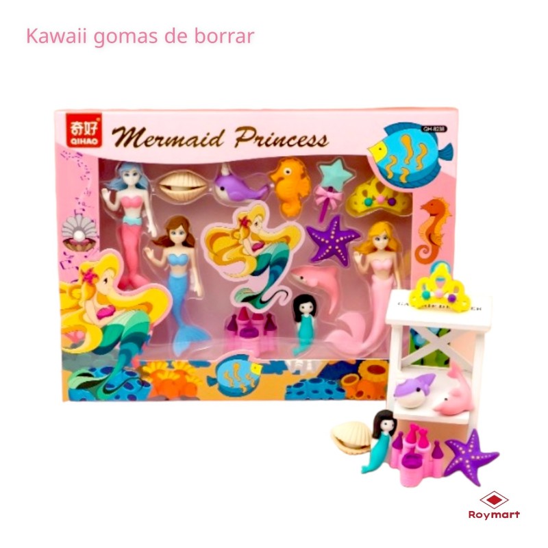 SET GOMAS SURTIDAS MERMAID PRINCESS 28 x 21 x 3 cm. SET GOMAS SURTIDAS MERMAID PRINCESS 28 x 21 x 3 cm.