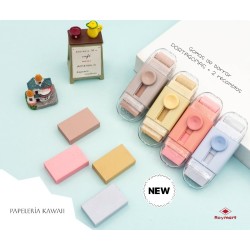 EXP.12 SETS DE GOMAS DESLIZANTES CON PORTAGOMAS Exp. 17 x 22 x 15 cm. Unid. 16 x 9,6 x 2 cm.