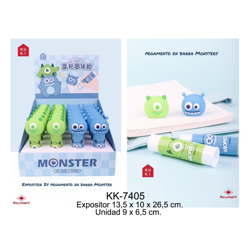 EXP.24 PEGAMENTOS EN BARRA MONSTER Expositor 13,5 x 10 x 26,5 cm. Unidad 9 x 6,5 cm. EXP.24 PEGAMENTOS EN BARRA MONSTER Expositor 13,5 x 10 x 26,5 cm. Unidad 9 x 6,5 cm.
