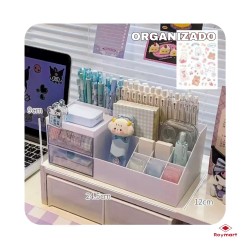 ORGANIZADOR SOBREMESA HORIZONTAL 2 CAJONES,4 COL. 19 x 14 x 24 cm. ORGANIZADOR SOBREMESA HORIZONTAL 2 CAJONES,4 COL. 19 x 14 x 24 cm.