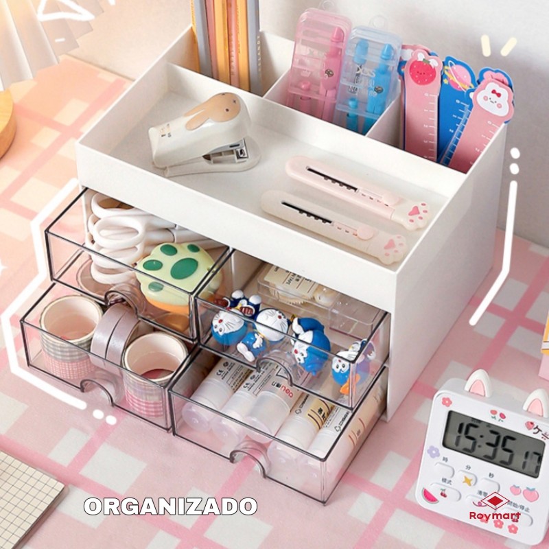 ORGANIZADOR SOBREMESA HORIZONTAL 4 CAJONES,3 COL. 12,2 x 21 x 12,3 cm ORGANIZADOR SOBREMESA HORIZONTAL 4 CAJONES,3 COL. 12,2 x 21 x 12,3 cm