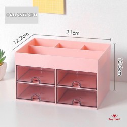 ORGANIZADOR SOBREMESA HORIZONTAL 4 CAJONES,3 COL. 12,2 x 21 x 12,3 cm ORGANIZADOR SOBREMESA HORIZONTAL 4 CAJONES,3 COL. 12,2 x 21 x 12,3 cm