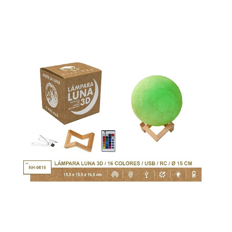 MOON LIGHT 15 CMS,16 COLORES R/C USB DIAMETRO 15 cm MOON LIGHT 15 CMS,16 COLORES R/C USB DIAMETRO 15 cm