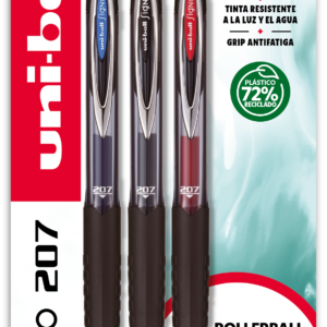 BLISTER UMN-207E 3P AZUL/NEGRO/ROJO