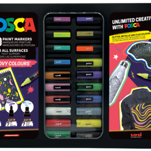 MALETA POSCA METÁLICA 20P GROOVY COLOURS