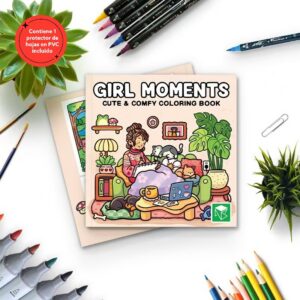 LIBRO DE MODA RRSS PARA COLOREAR GIRLS MOMENTS 48 PÁGINAS